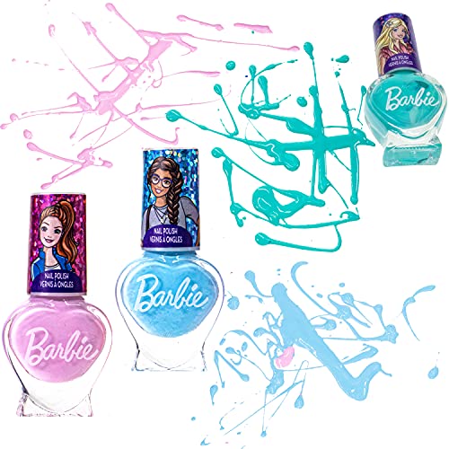 Barbie - Townley Girl Non-Toxic Peel-Off Quick Dry Nail Polish Activity Makeu...