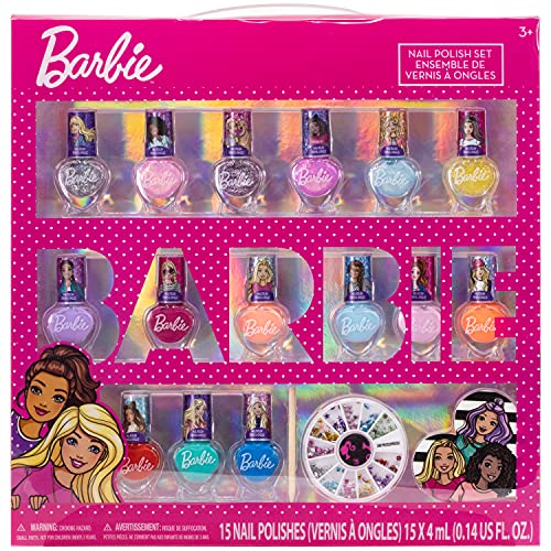 Barbie - Townley Girl Non-Toxic Peel-Off Quick Dry Nail Polish Activity Makeu...