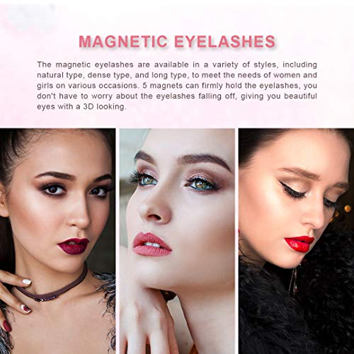 ToyRis Magnetic Eyelashes with Eyeliner Kit - 3 Pairs 10 Pairs Waterproof Reu...