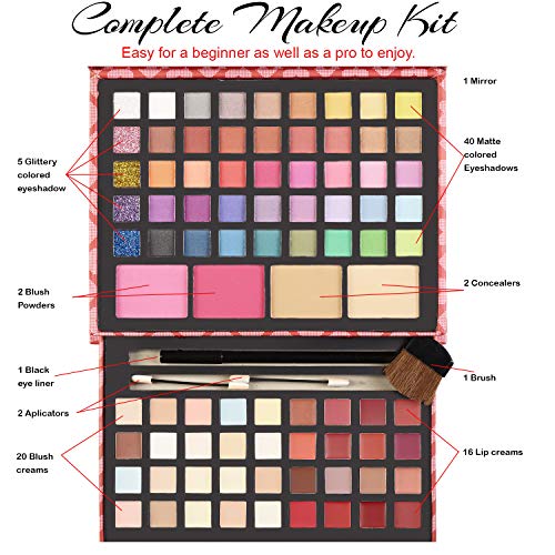 Makeup Kits for Teens - 2-Tier Love Make Up Gift Set and Eyeshadow Palette fo...