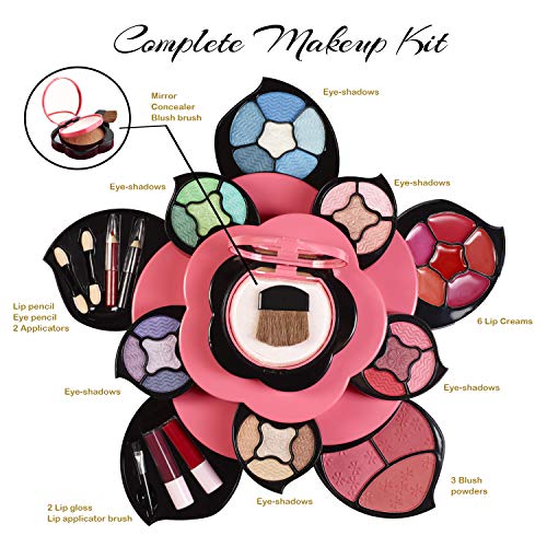 Makeup Kits for Teens - Flower Make Up Pallete Gift Set for Teen Girls and Wo...