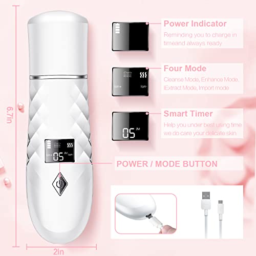 Skin Scrubber,Blackhead Remover Pore Cleaner Skin Scrubber (White)