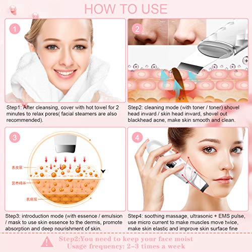 Skin Scrubber,Blackhead Remover Pore Cleaner Skin Scrubber (White)