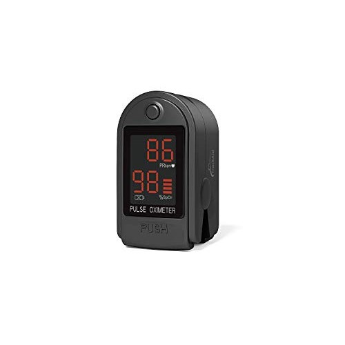 TrackAid Pulse Oximeter Portable Finger Oxygen Saturation and Pulse Rate Monitor