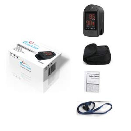 TrackAid Pulse Oximeter Portable Finger Oxygen Saturation and Pulse Rate Monitor