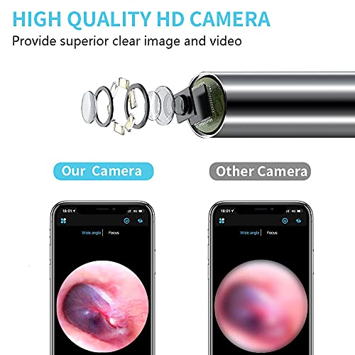 Trandpter Ear Wax Removal, Ear Cleaner Ear Wax Removal Tool, 1296P HD Ear Cam...