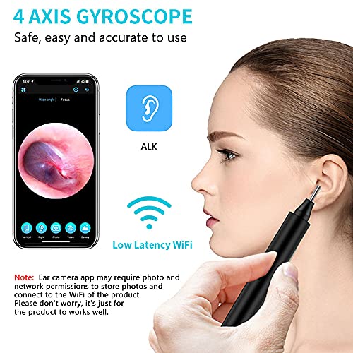 Trandpter Ear Wax Removal, Ear Cleaner Ear Wax Removal Tool, 1296P HD Ear Cam...