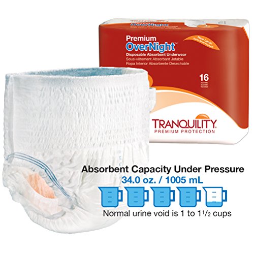 Tranquility Premium Overnight Disposable Absorbent Underwear (DAU) - LG - 64 ct