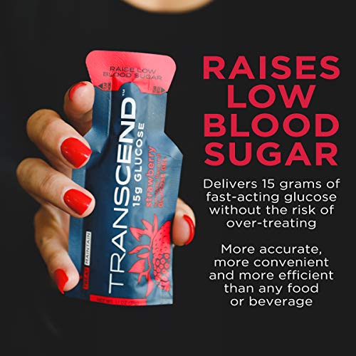 Transcend Glucose Gel Packs - Strawberry - 15 Pack (1.1oz Each) - FSA/HSA Eli...