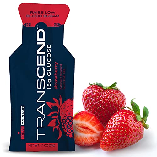 Transcend Glucose Gel Packs - Strawberry - 15 Pack (1.1oz Each) - FSA/HSA Eli...