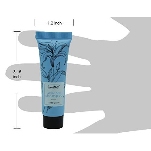 TravelWell Flower Series Individually Wrapped 15ml/0.5 Fl Oz Shampoo 50 Tubes...