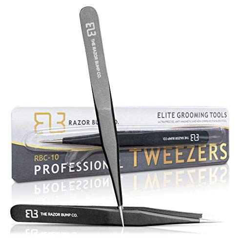 Tweezers For Ingrown Hair By The Razor Bump Co. | Sharp, Stainless Steel, Sur...