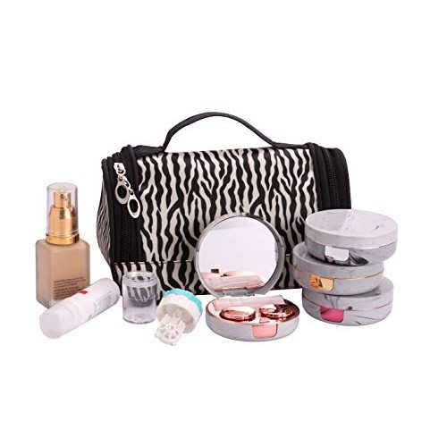 TreaHome 2 Pack Contact Lens Case, Leak-Proof Contact Case Travel with Cleane...