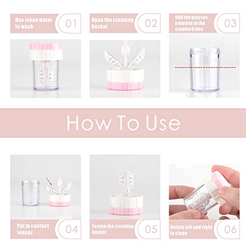 TreaHome 4PCS Contact Lens Case Set, Durable Compact Contact Case with Mirror...