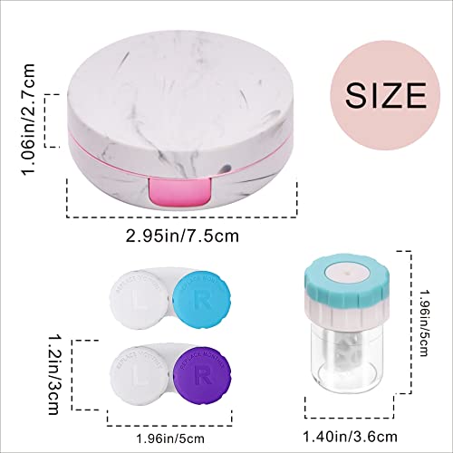 TreaHome 4PCS Contact Lens Case Set, Durable Compact Contact Case with Mirror...
