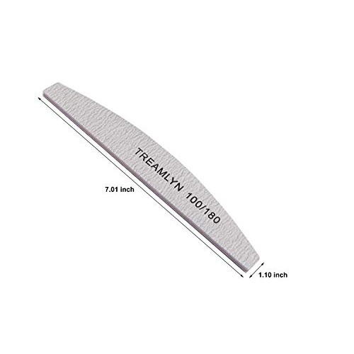 10 Pcs Rough Nail File 100/180 Grit, Heavy Duty Nail Files for Acrylic/Natura...