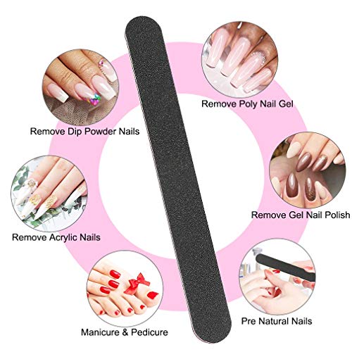 12Pcs Coarse Nail File Set Professional, Emery Boards for Nails 100/180 Grit,...