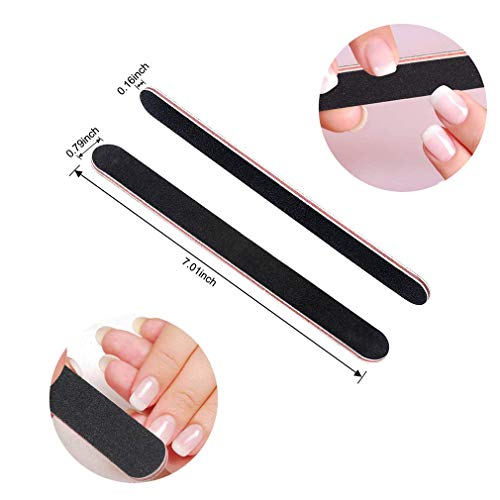 12Pcs Coarse Nail File Set Professional, Emery Boards for Nails 100/180 Grit,...