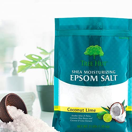 Tree Hut Shea Moisturizing Epsom Salt Coconut Lime, 3Ibs, Ultra Hydrating Eps...
