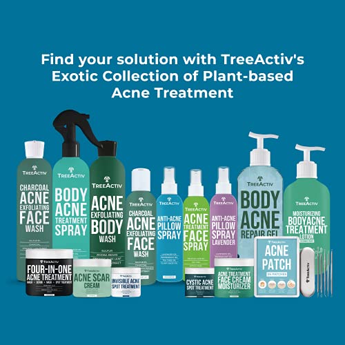 TreeActiv 3-Step Acne Treatment Kit | Charcoal Face Wash, Bentonite Pimple Sp...