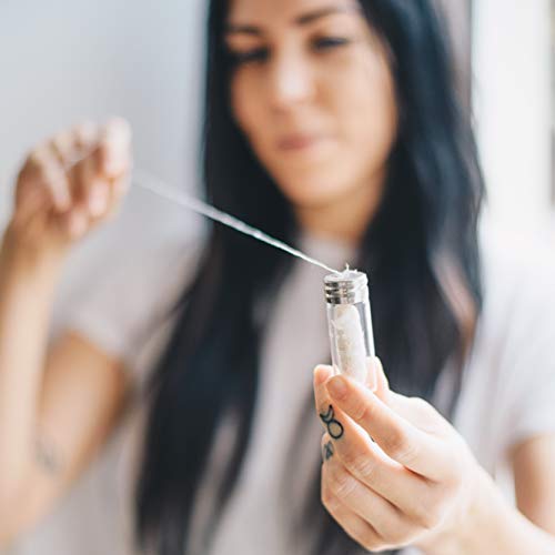 Biodegradable Dental Floss with a Refillable Glass Holder | Naturally Waxed w...