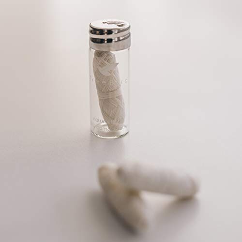 Biodegradable Dental Floss with a Refillable Glass Holder | Naturally Waxed w...