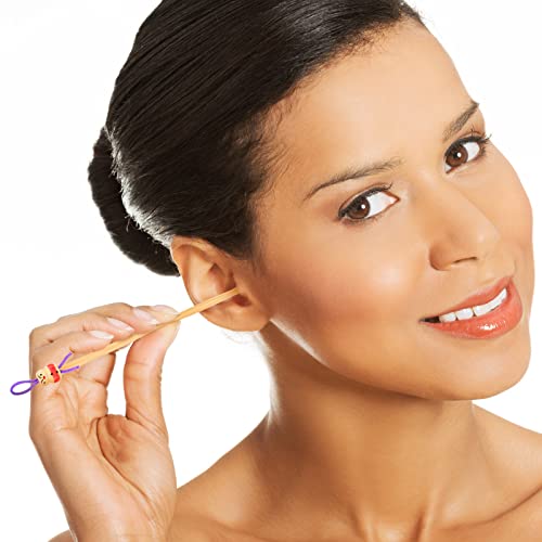 8 Pcs Bamboo Ear Cleaner Ear Picker Ear Cleaning Spoon Cute Doll Goose Feathe...