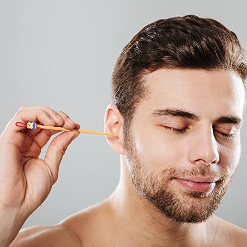 8 Pcs Bamboo Ear Cleaner Ear Picker Ear Cleaning Spoon Cute Doll Goose Feathe...