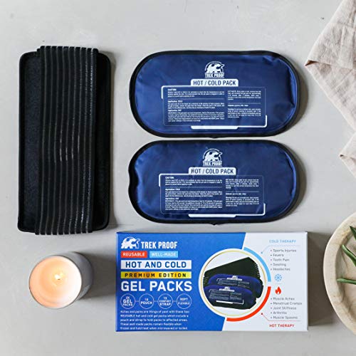 Ice Pack with wrap - Hot and Cold Therapy Reusable Gel Ice Pack Helps Allevia...