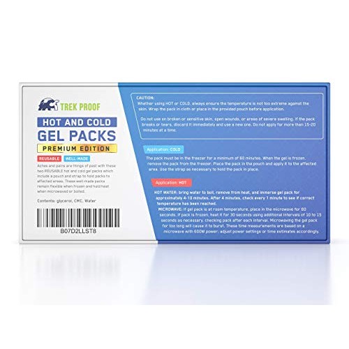 Ice Pack with wrap - Hot and Cold Therapy Reusable Gel Ice Pack Helps Allevia...