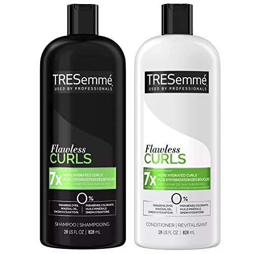 TRESemmé Flawless Curls Shampoo and Conditioner Set, Curly Hair Products with...