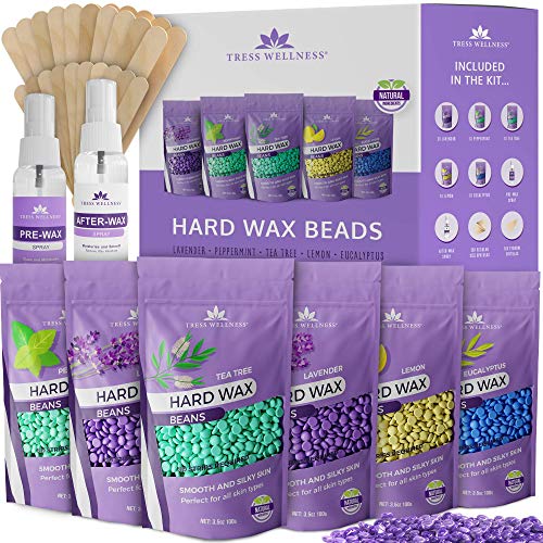 Tress Wellness Hard Wax Beans Wax Beads 21oz - Painless Coarse Hair Removal -...