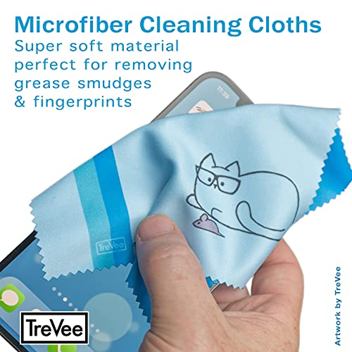10 Pack Cute Kitty Cat Design Multicolor Microfiber Cleaning Cloths for Clean...