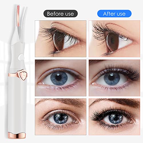 Heated Eyelash Curler,USB Rechargeable 2 in 1 Clip-Type Eyelash Curler,Heated...