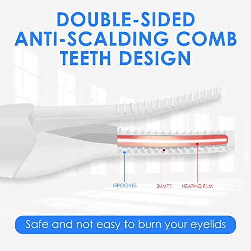 Heated Eyelash Curler,USB Rechargeable 2 in 1 Clip-Type Eyelash Curler,Heated...