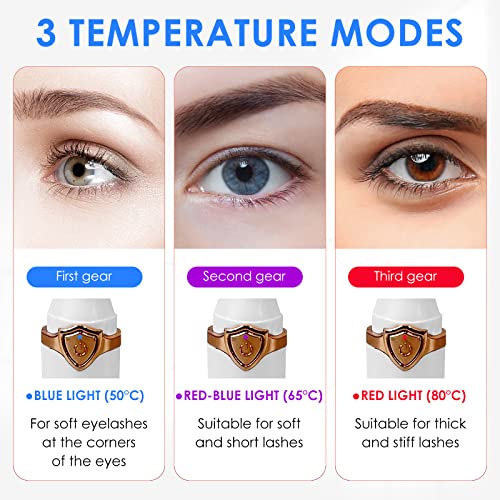 Heated Eyelash Curler,USB Rechargeable 2 in 1 Clip-Type Eyelash Curler,Heated...