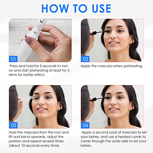 Heated Eyelash Curler,USB Rechargeable 2 in 1 Clip-Type Eyelash Curler,Heated...