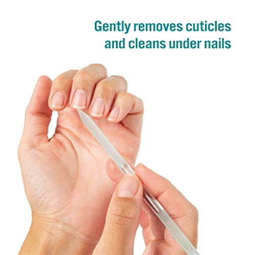 TRIM Dual Ended Glass Cuticle Tool with Storage Case – Gently Removes Cuticle...