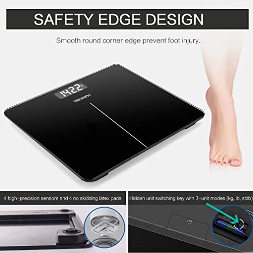 Triomph Digital Body Weight Bathroom Scale - Upgraded High Accuracy Measureme...