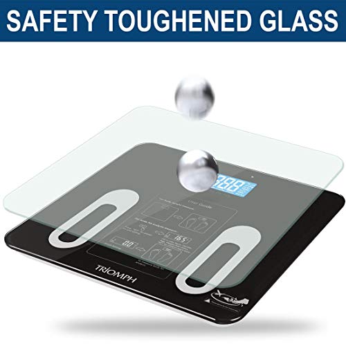 Triomph Precision Body Fat Scale with Backlit LCD Digital Bathroom Scale For ...