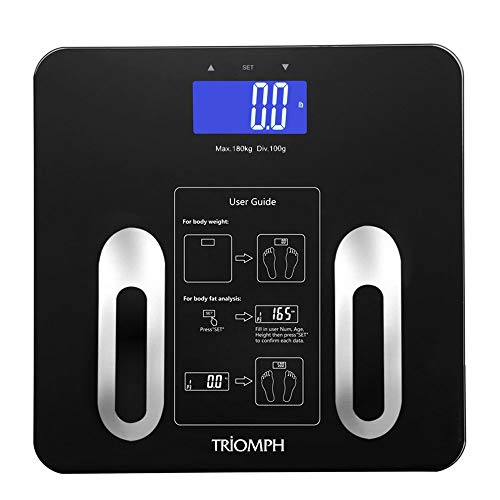 Triomph Precision Body Fat Scale with Backlit LCD Digital Bathroom Scale For ...