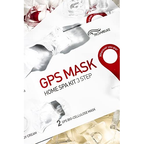 TROIAREUKE GPS Mask Home Spa Kit (5 Sheets), 3-Step Facial Treatment Sheet Ma...