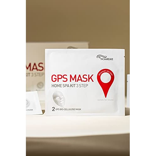 TROIAREUKE GPS Mask Home Spa Kit (5 Sheets), 3-Step Facial Treatment Sheet Ma...