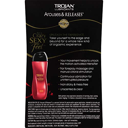 Trojan Arouses & Releases Personal Lubricant, 3 oz.