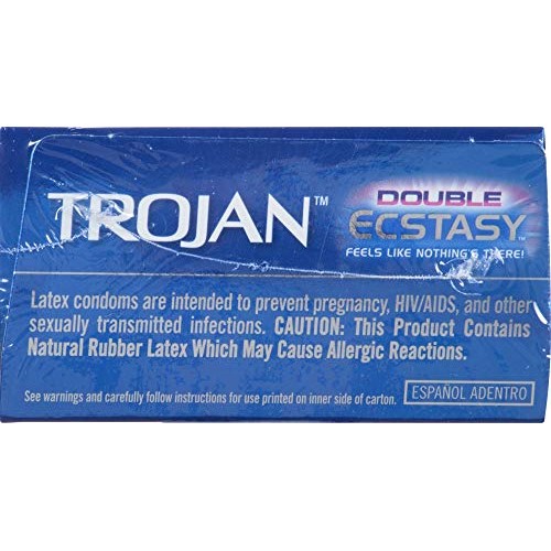Trojan Double Ecstasy Lubricated Condoms - 10 Count