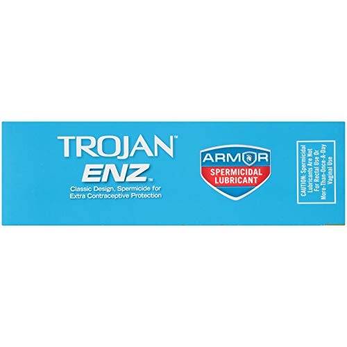 Trojan ENZ Armor Spermicidal Lubricated Condoms - 12 Count