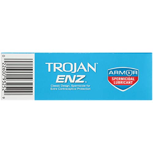 Trojan ENZ Armor Spermicidal Lubricated Condoms - 12 Count
