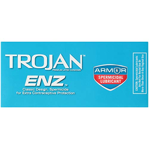 Trojan ENZ Armor Spermicidal Lubricated Condoms - 36 Count