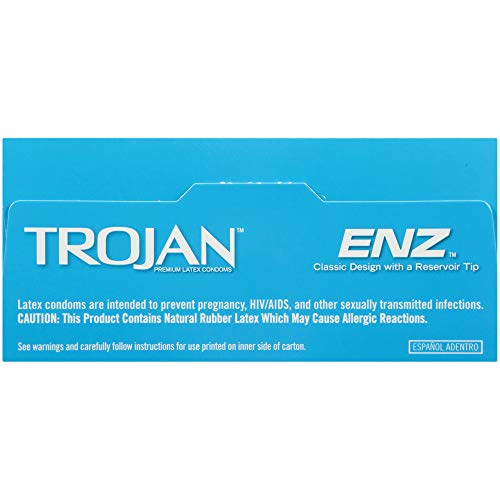 TROJAN ENZ Condoms For Contraception Plus STI Protection, 36 Count, 1 Pack