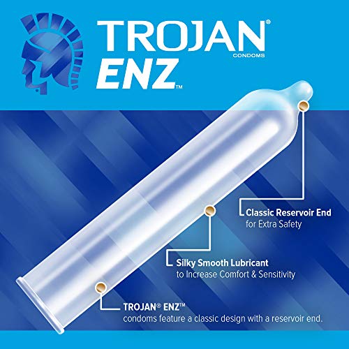 Trojan ENZ Lubricated Condoms, 3 Count (Pack of 6)